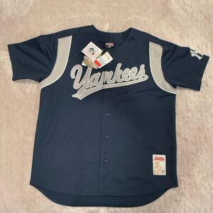 MLB Retro New York Yankees Stitches Athletic Gear Baseball Jersey Men’s L NWT